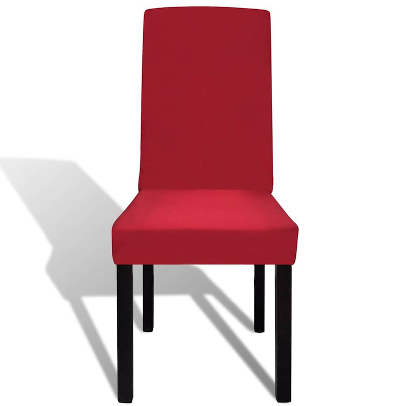 Load image into Gallery viewer, Vidaxl stoelhoezen 4 st stretch recht bordeaux
