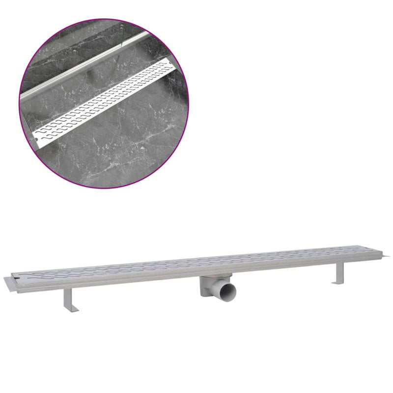Load image into Gallery viewer, VidaXL Doucheafvoer rechthoekig golf 1030x140 mm roestvrij staal
