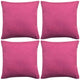 Vidaxl kussenhoezen 4 stuks linnen look roze 40x40 cm