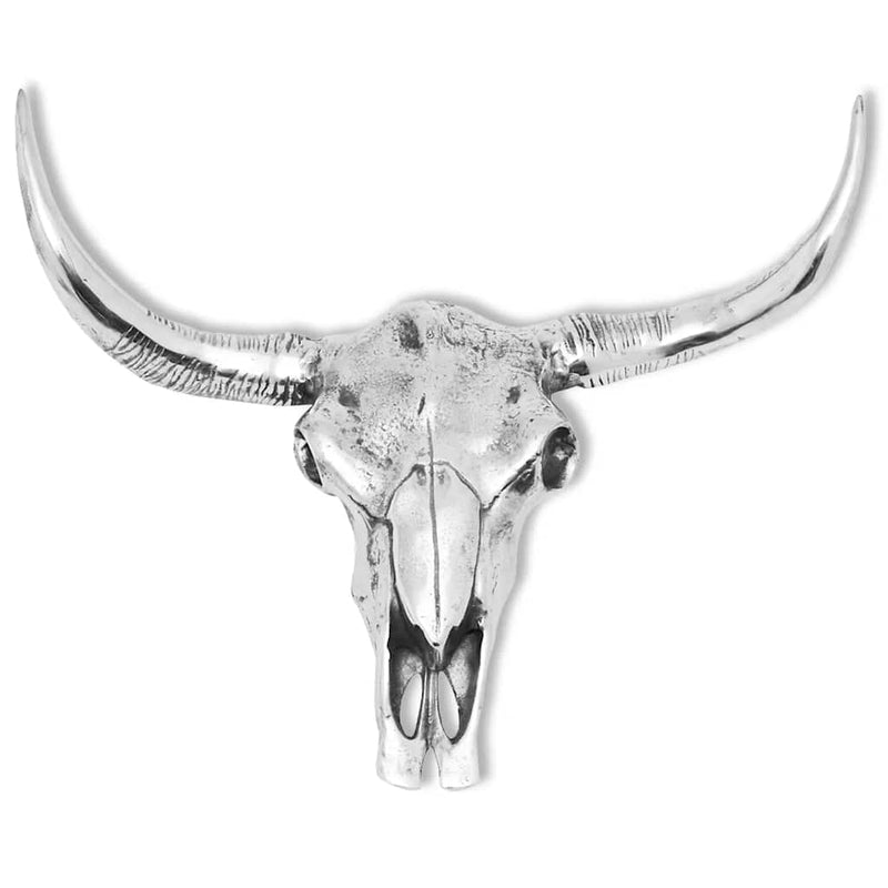 Load image into Gallery viewer, Vidaxl schedel muurdecoratie aluminium zilver
