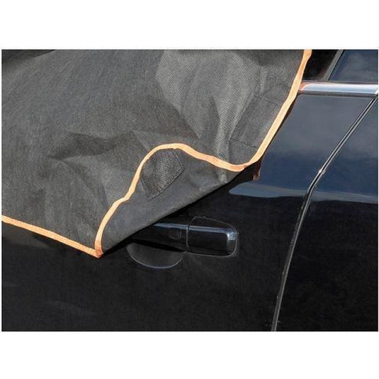 Proplus raamafdekking met magneten 345x105 cm zwart oranje