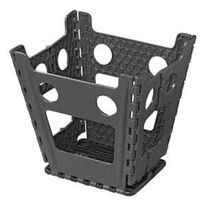 opvouwbaar opstapje zwart grijs 29 x 21,5 x 39,5 cm