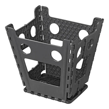 opvouwbaar opstapje zwart grijs 29 x 21,5 x 39,5 cm