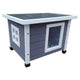 @pet kattenhok voor buiten xl 68,5x54x51,5 cm hout grijs en wit