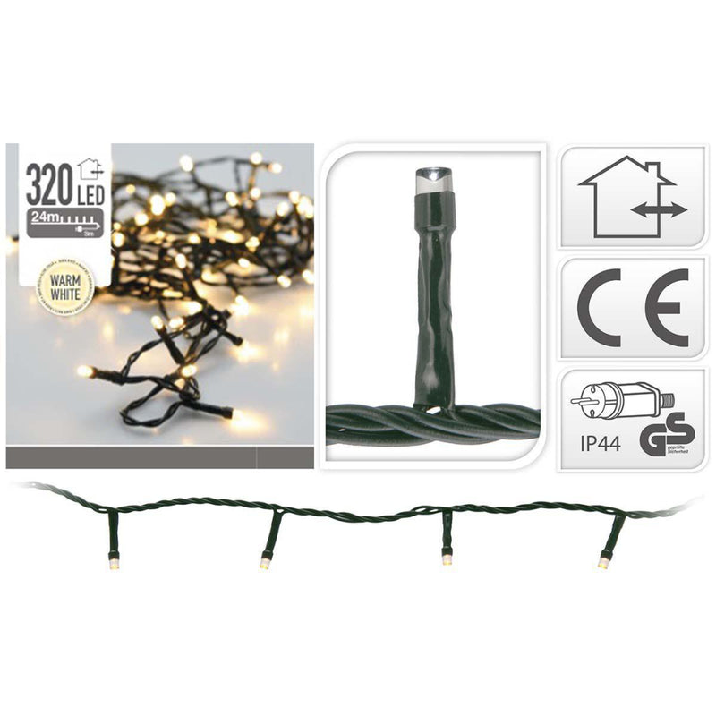 Load image into Gallery viewer, S.i.a. led verlichting 320leds 240 cm warm wit licht zwart
