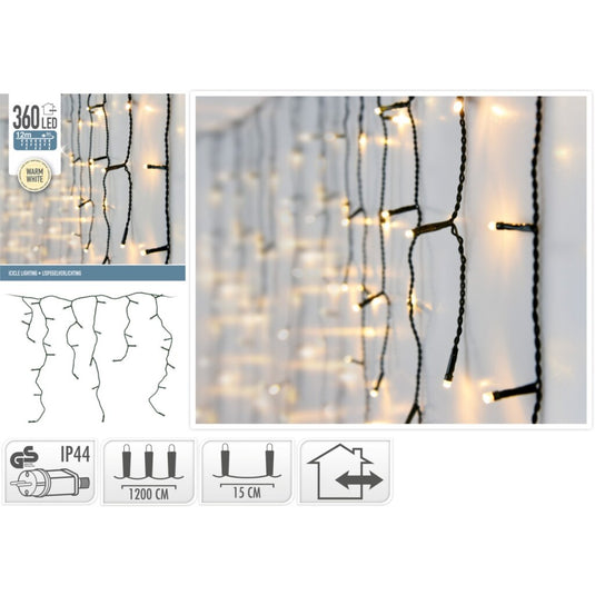 Home styling ijspegelverlichting 360led warmwit
