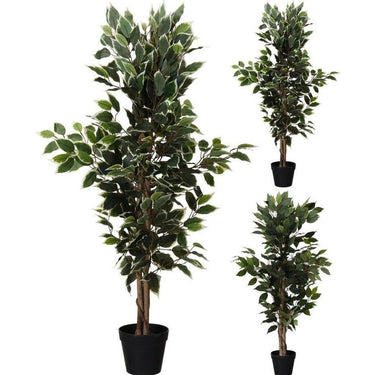 Overige merken kunstplant ficus 115 cm groen wit