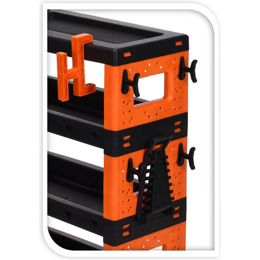 Fx-tools gereedschapswagen 4-laags zwart en oranje