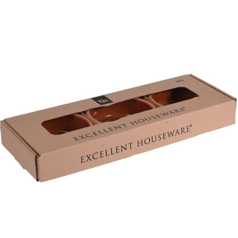 Load image into Gallery viewer, Excellent houseware terracotta tapasschalen 3 stuks

