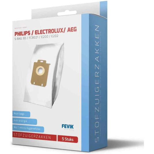 Fevik stofzuigerzakken philips aeg sbag 5 stuks