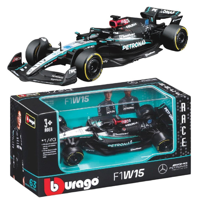 Load image into Gallery viewer, Bburago mercedes f1w15 russel 1:43
