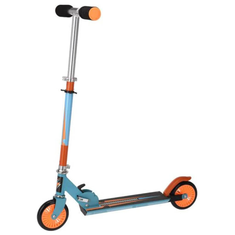 Load image into Gallery viewer, Xq max step inklapbaar met voetrem blauw en oranje
