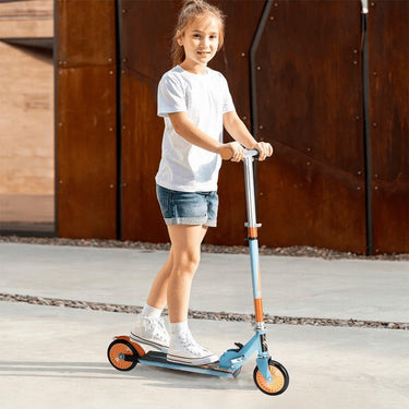 Xq max step inklapbaar met voetrem blauw en oranje