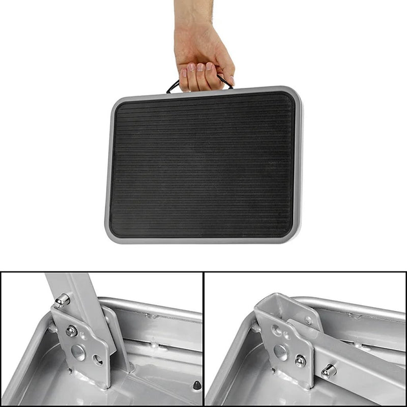 Load image into Gallery viewer, Proplus opstapje inklapbaar 38x26x17.5 cm voor caravan camper grijs zwart
