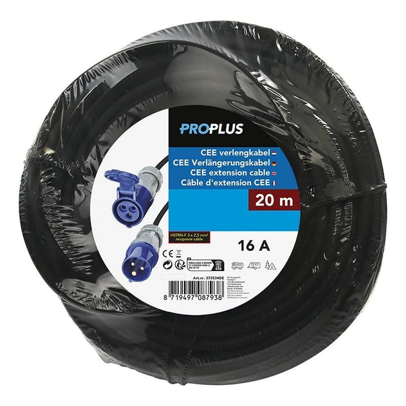 Load image into Gallery viewer, Proplus cee verlengkabel 20 m 3x2,5 mm sup2; zwart
