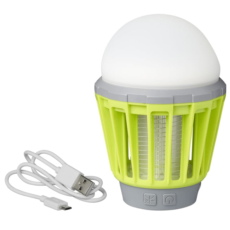 Load image into Gallery viewer, Proplus camping insectenlamp 2-in-1 oplaadbaar groen grijs
