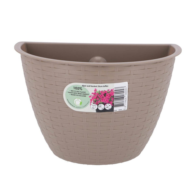 Load image into Gallery viewer, Overige merken bloembak muur dijon 26 cm taupe
