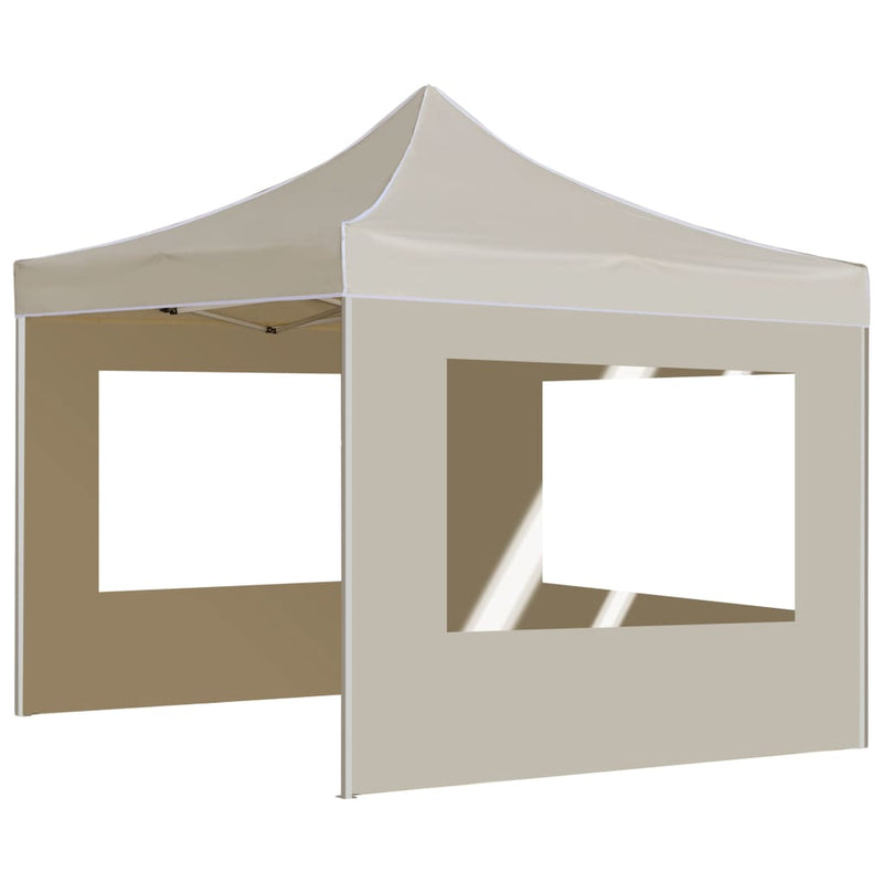 Load image into Gallery viewer, Vidaxl partytent inklapbaar met wanden 3x3 m aluminium crème
