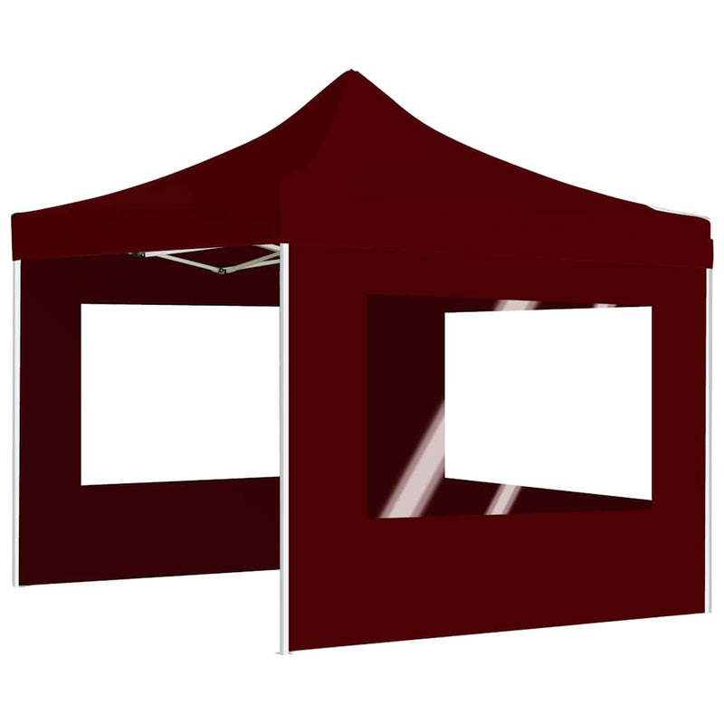Load image into Gallery viewer, Vidaxl partytent inklapbaar met wanden 3x3 m aluminium wijnrood
