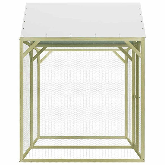 Vidaxl kippenhok 3x1,5x2 m staal