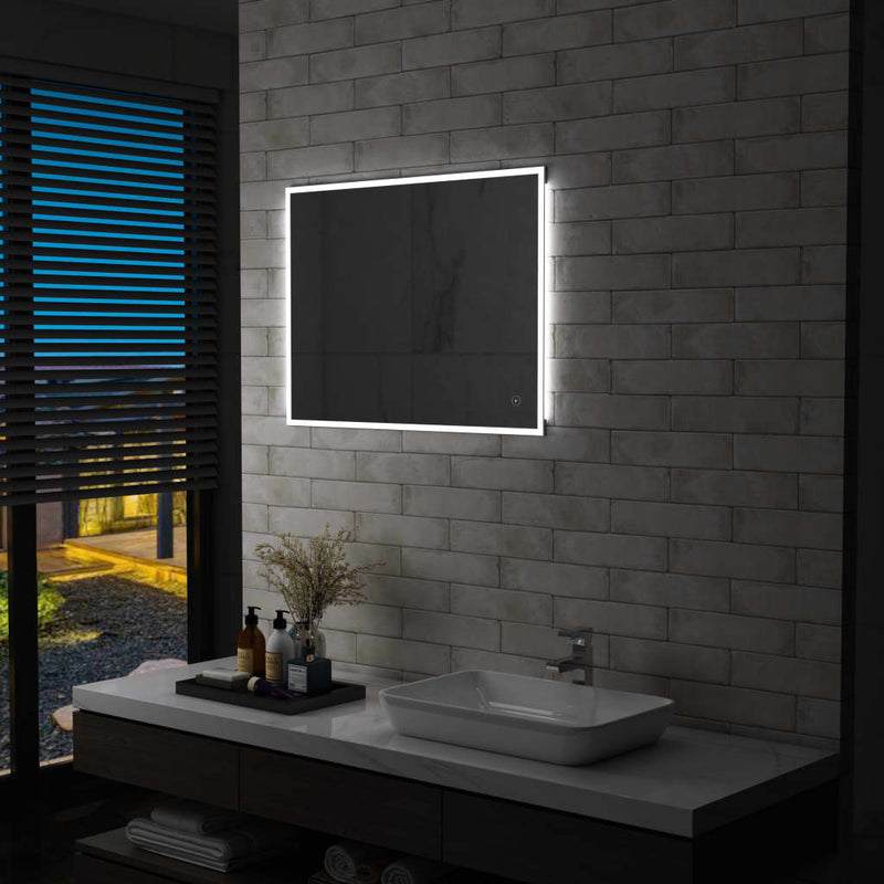 Load image into Gallery viewer, Vidaxl badkamerspiegel led met aanraaksensor 80x60 cm
