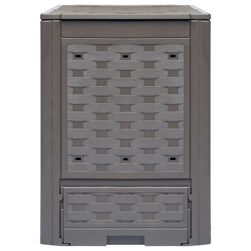 Load image into Gallery viewer, Vidaxl compostbak 300 l 60x60x83 cm kunststof rattan bruin
