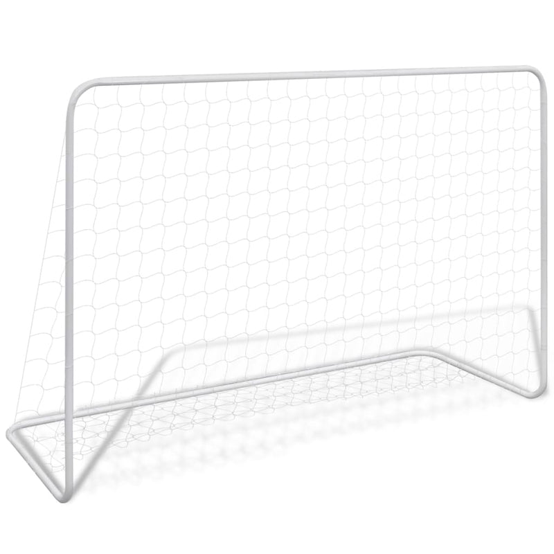 Load image into Gallery viewer, Vidaxl voetbaldoelen 2 st met netten 182x61x122 cm staal wit
