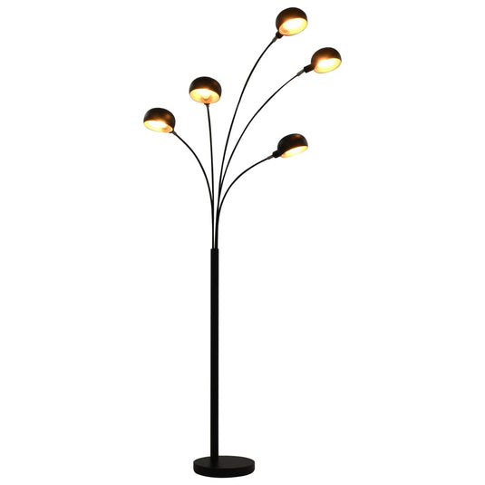Vidaxl lamp staand 5xe14 200 cm zwart en goud