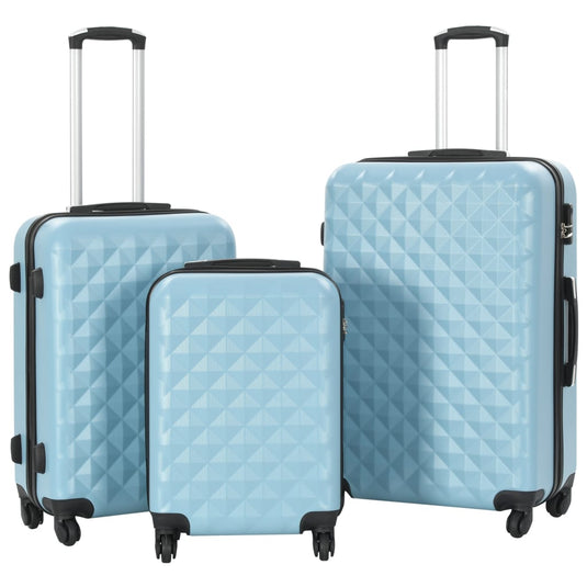Vidaxl 3-delige harde kofferset abs blauw