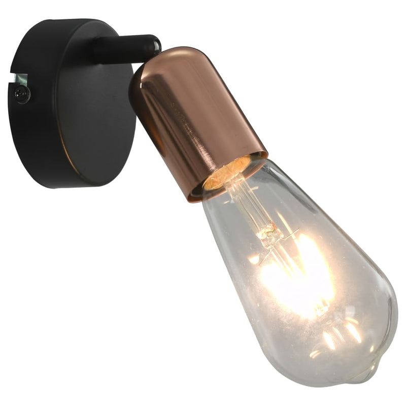 Load image into Gallery viewer, VidaXL Spotlights 2 st E27 zwart en koper
