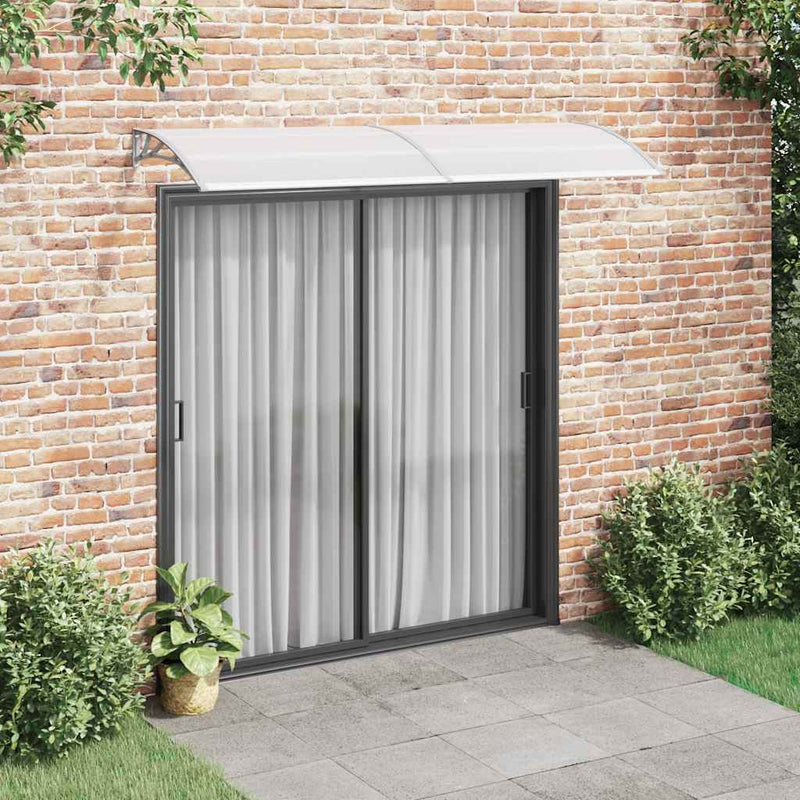 Load image into Gallery viewer, Vidaxl deurluifel 240x75 cm pc grijs en transparant
