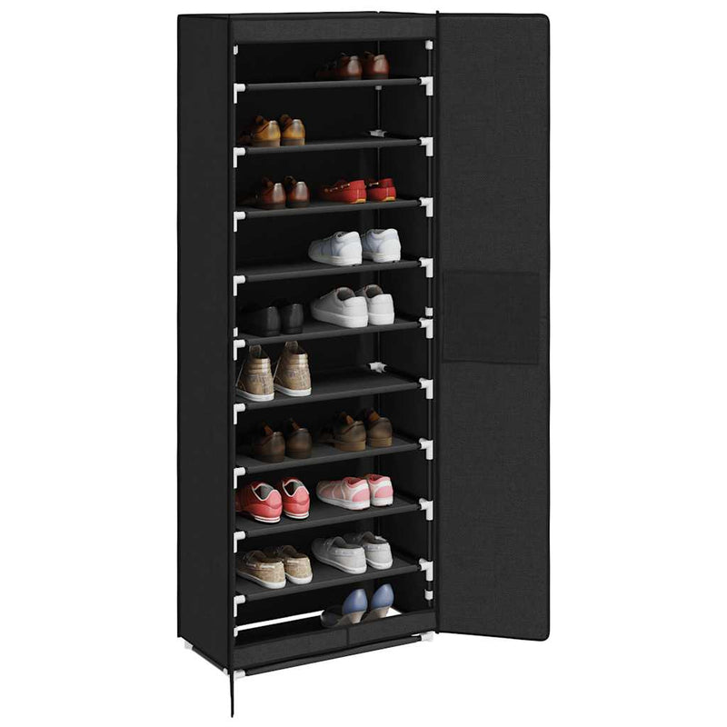 Load image into Gallery viewer, Vidaxl schoenenkast 60x30x166 cm stof zwart
