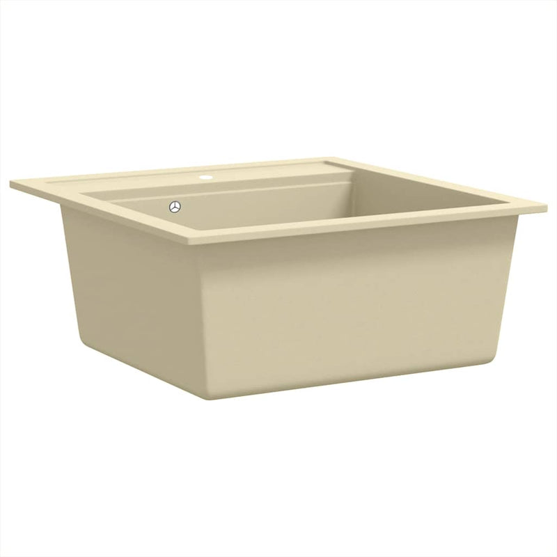Load image into Gallery viewer, Vidaxl gootsteen enkele bak graniet beige
