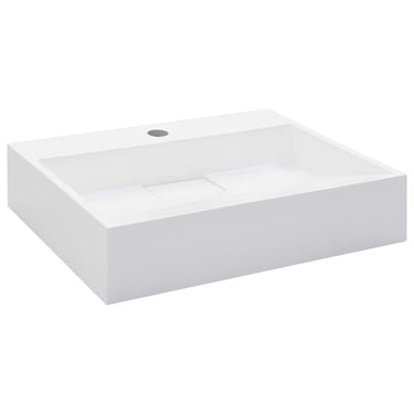 Vidaxl wastafel 50x38x13 cm mineraal gegoten marmer gegoten wit