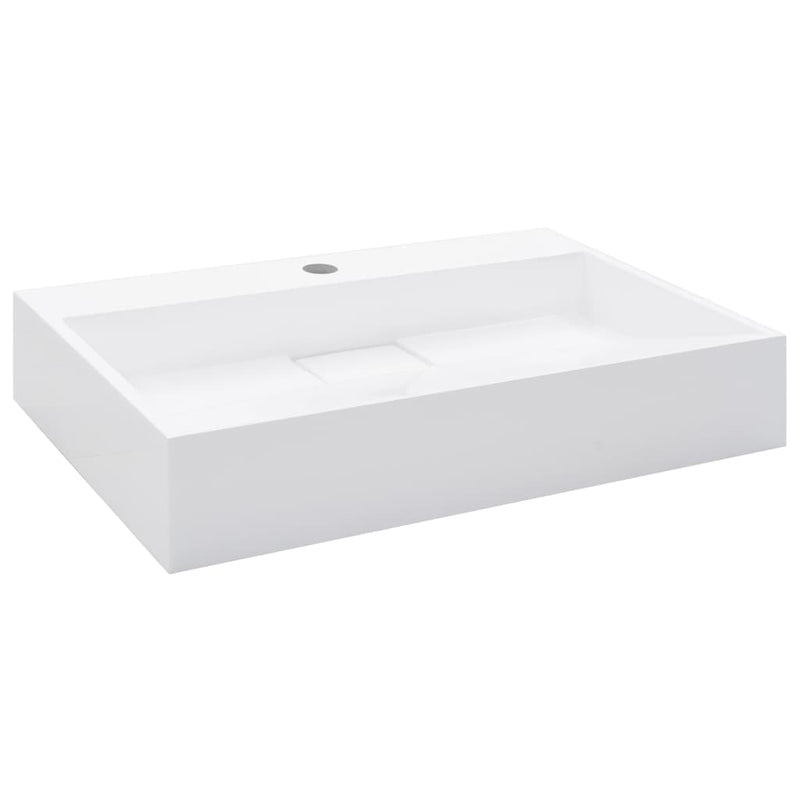 Load image into Gallery viewer, Vidaxl wastafel 60x38x11 cm mineraal gegoten marmer gegoten wit
