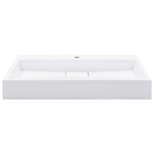 Vidaxl wastafel 80x46x11 cm mineraal gegoten marmer gegoten wit