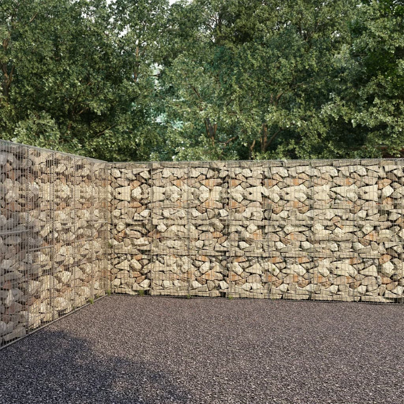 Load image into Gallery viewer, VidaXL Schanskorfmuur met deksels 600x30x200 cm gegalvaniseerd staal
