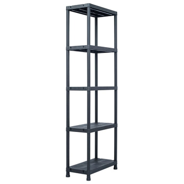 Vidaxl opbergrekken 5 st 125 kg 60x30x180 cm kunststof zwart