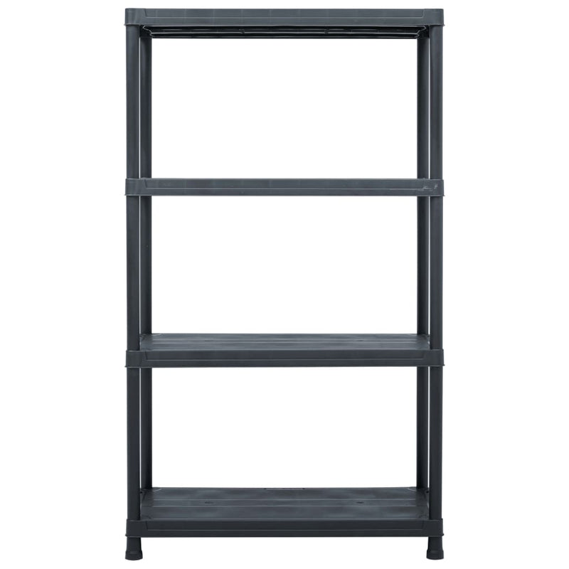 Load image into Gallery viewer, VidaXL Opbergrekken 2 st 200 kg 80x40x138 cm kunststof zwart
