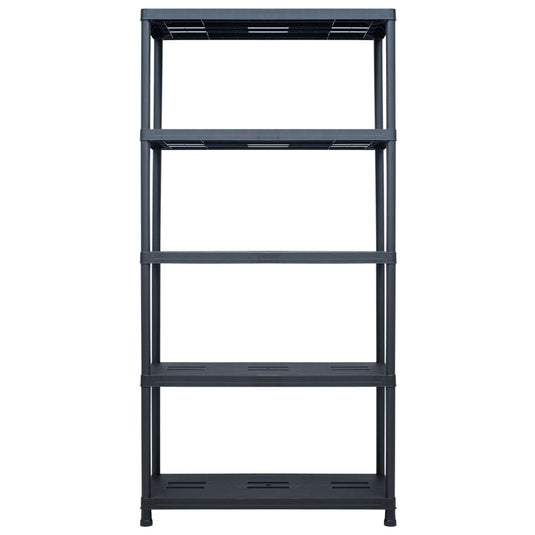 VidaXL Opbergrekken 2 st 260 kg 90x40x180 cm kunststof zwart