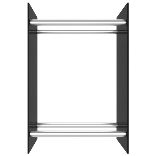 Vidaxl haardhoutrek 40x35x60 cm glas zwart