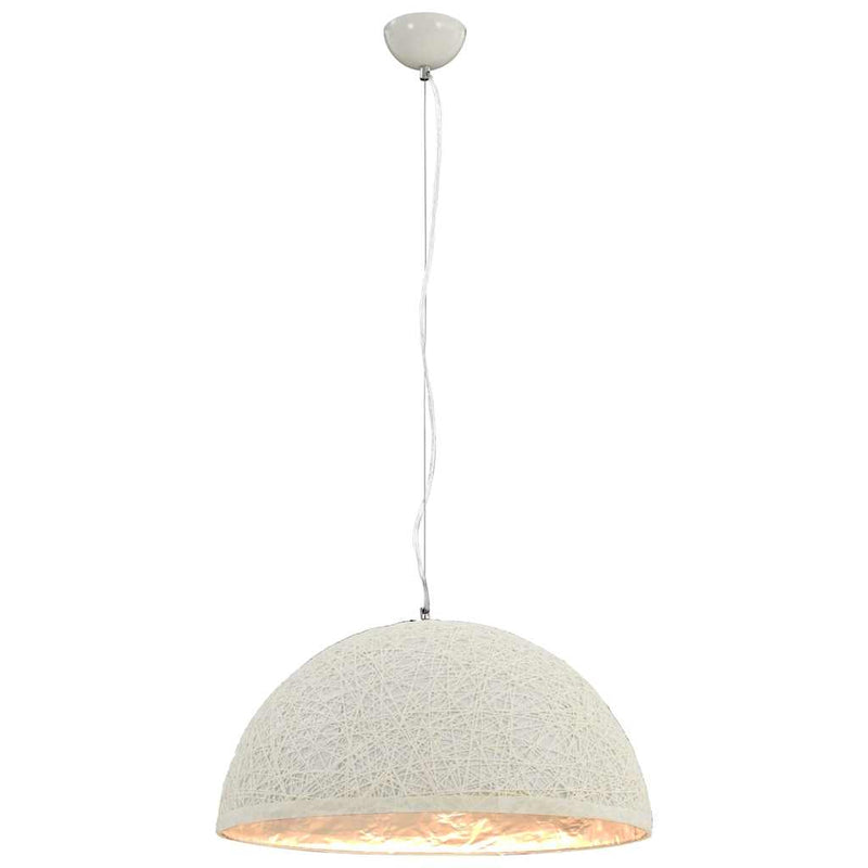 Load image into Gallery viewer, Vidaxl hanglamp e27 ø50 cm wit en zilver
