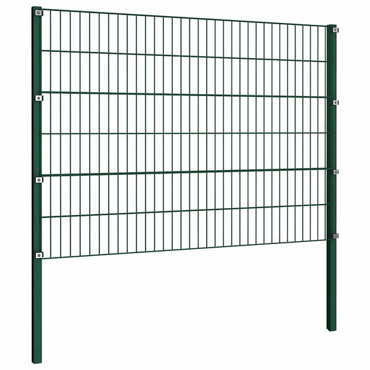Vidaxl schuttingpaneel met palen ijzer 176,5x120 cm groen