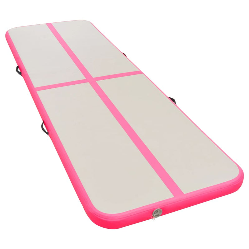 Load image into Gallery viewer, Vidaxl gymnastiekmat met pomp opblaasbaar 700x100x10 cm pvc roze
