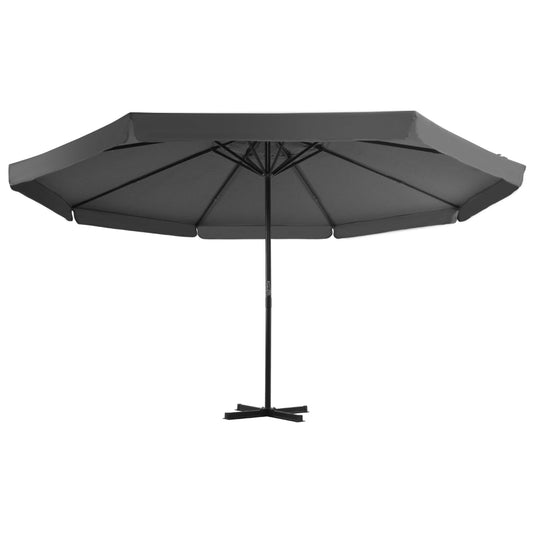 VidaXL Parasol met draagbare voet antracietkleurig