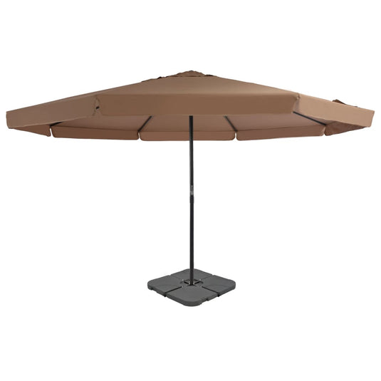 VidaXL Parasol met draagbare voet taupe