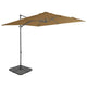 VidaXL Parasol met draagbare voet taupe
