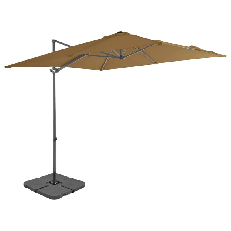 Load image into Gallery viewer, VidaXL Parasol met draagbare voet taupe
