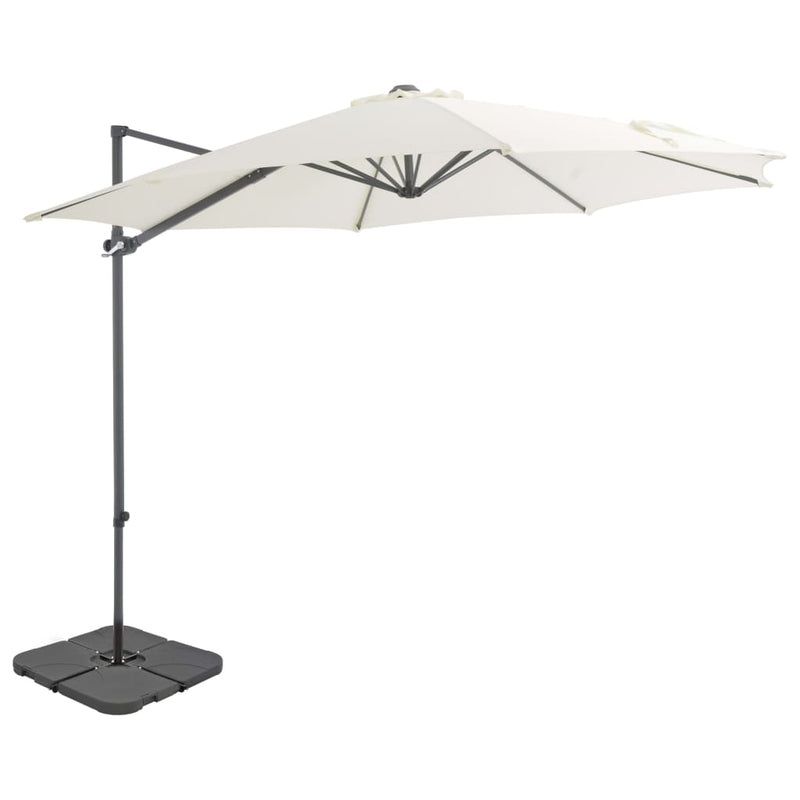 Load image into Gallery viewer, VidaXL Parasol met draagbare voet zandkleurig
