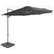 VidaXL Parasol met draagbare voet antracietkleurig